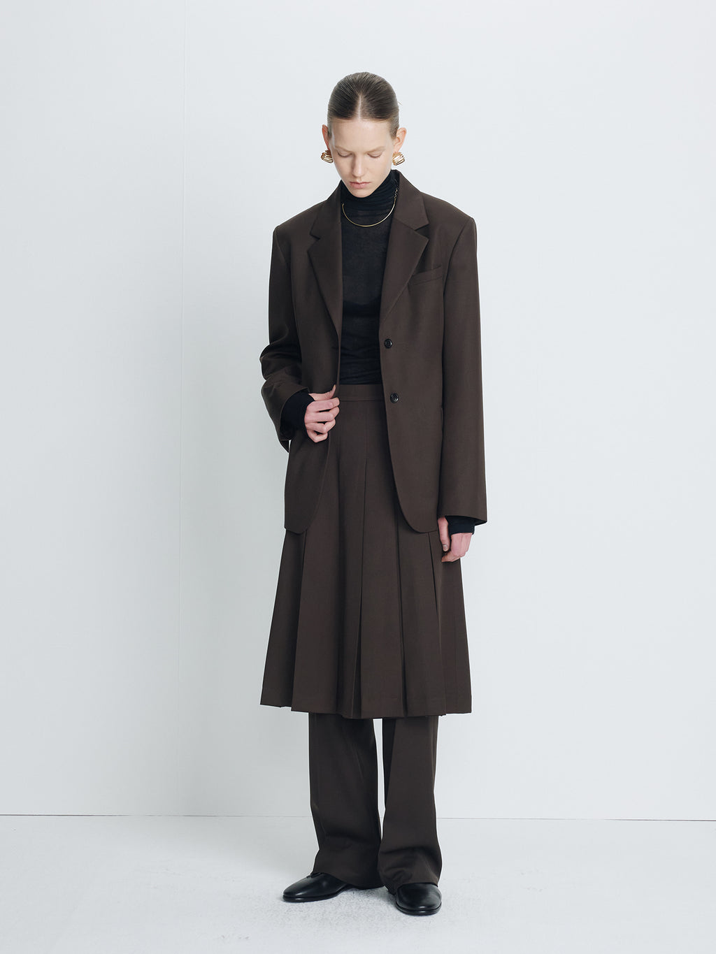 Tonywack - Single-Breasted Tailored Jacket (Brown) product image 5 | TRAB K-Fashion Australia