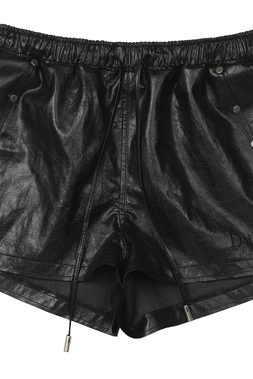 Deinet - Stud Point Faux Leather Shorts (Black) product image 10 | TRAB K-Fashion Australia