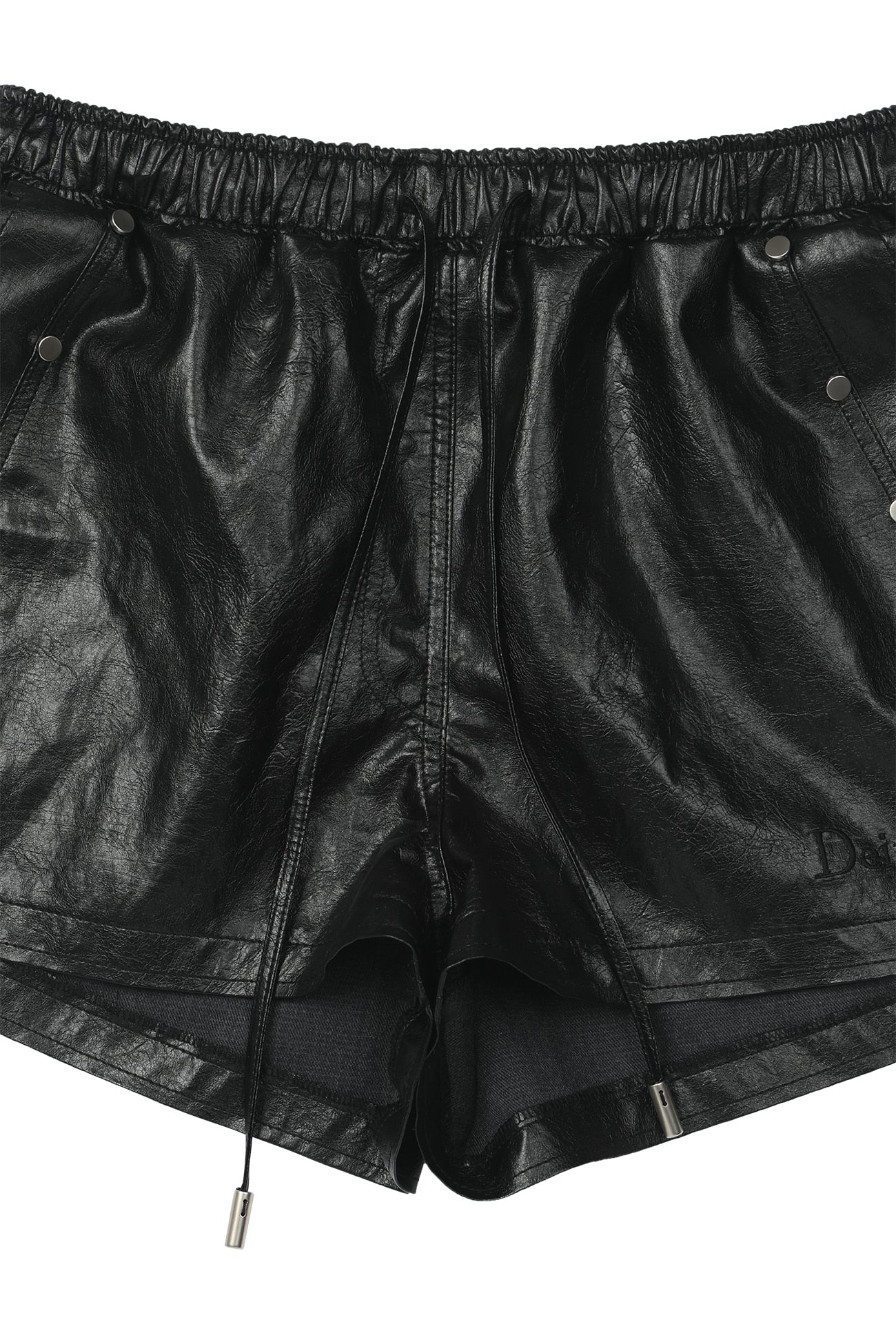Deinet - Stud Point Faux Leather Shorts (Black) product image 10 | TRAB K-Fashion Australia