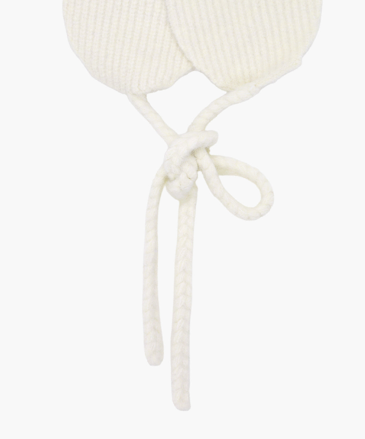 Marithe & Francois Girbaud - Circle Logo Knit Ear Flap (Ivory) product image 4 | TRAB K-Fashion Australia