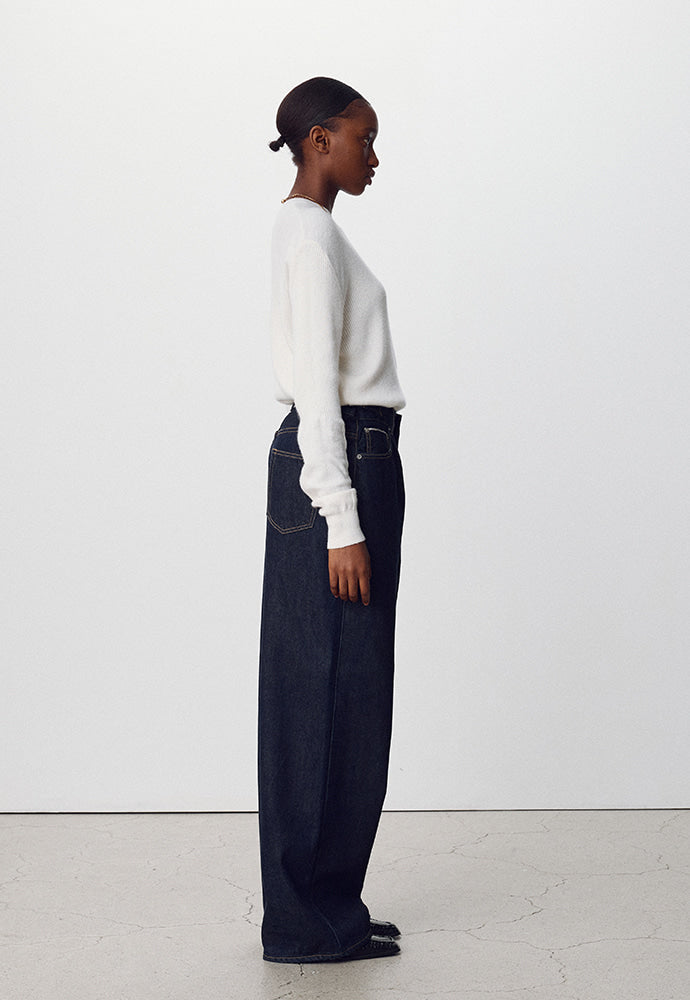 Tonywack - Wide-Leg Selvedge Denim Jeans (Indigo) product image 3 | TRAB K-Fashion Australia