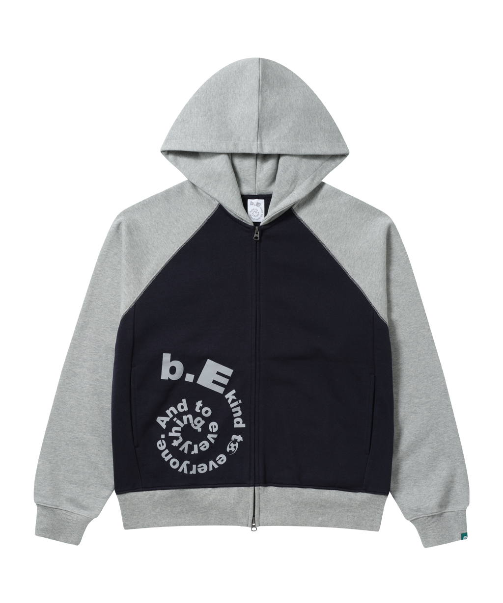 San San Gear - San San X B.E Zip-Up Hoodie (Navy) product image 2 | TRAB K-Fashion Australia