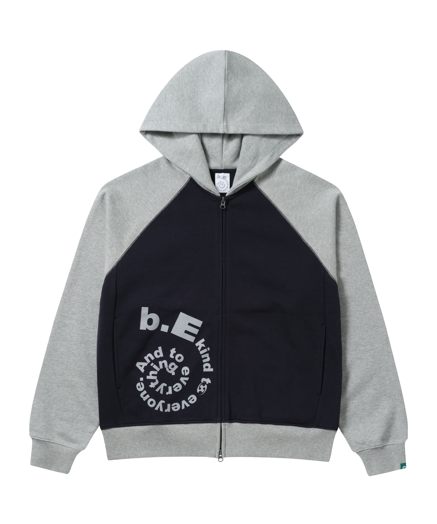 San San Gear - San San X B.E Zip-Up Hoodie (Navy) product image 2 | TRAB K-Fashion Australia