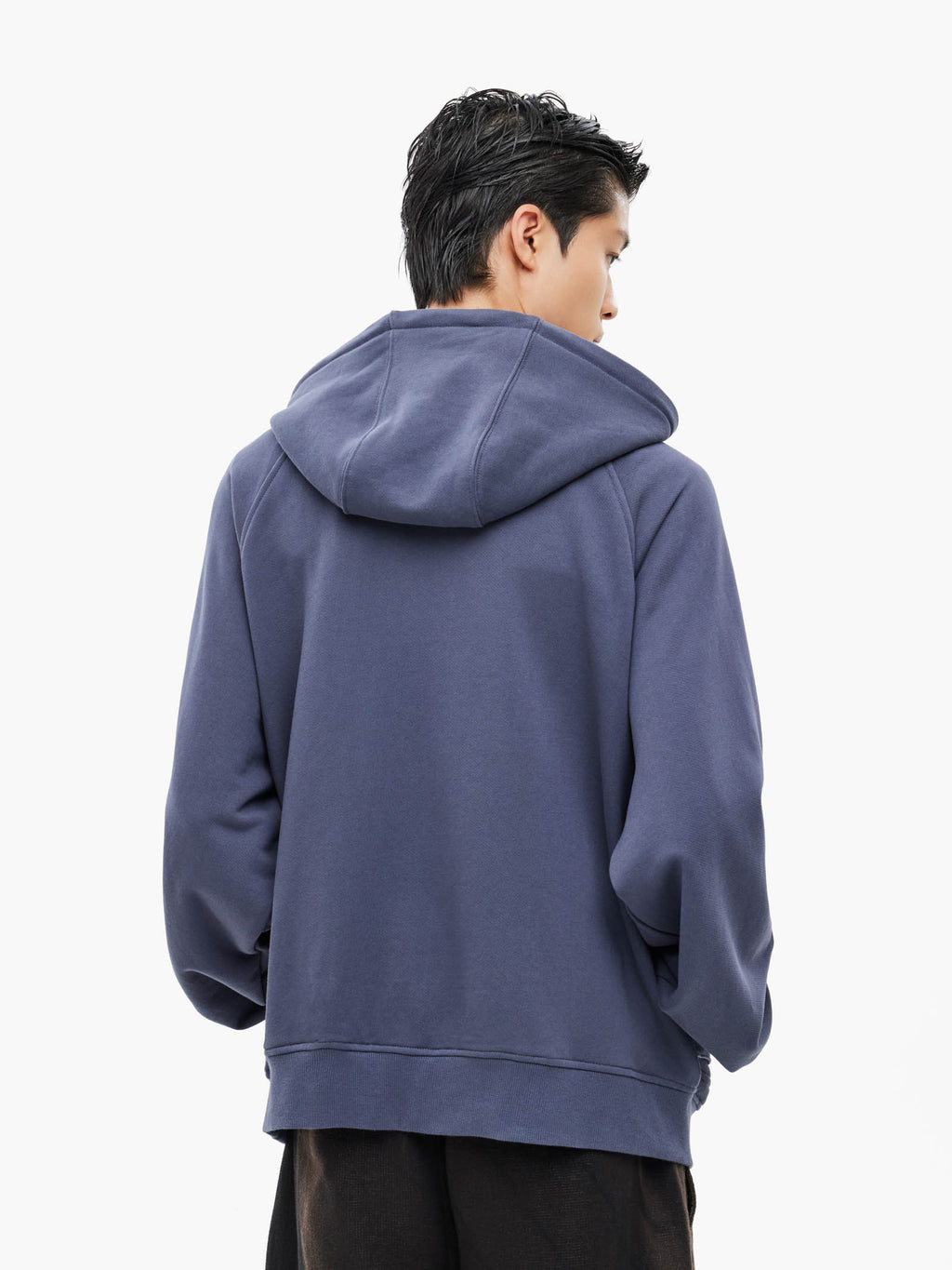 Jiyong Kim - Asymmetric Zip-Up Hoodie (Blue) product image 7 | TRAB K-Fashion Australia