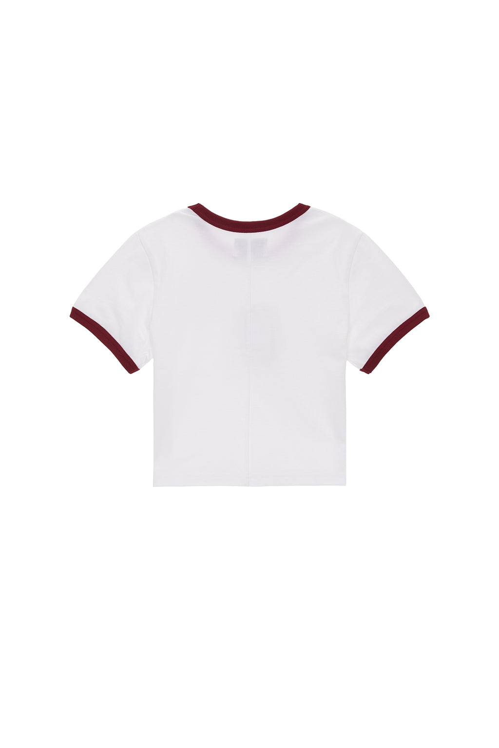 Matin Kim - Circle Logo Ringer Crop Top (Red) product image 2 | TRAB K-Fashion Australia