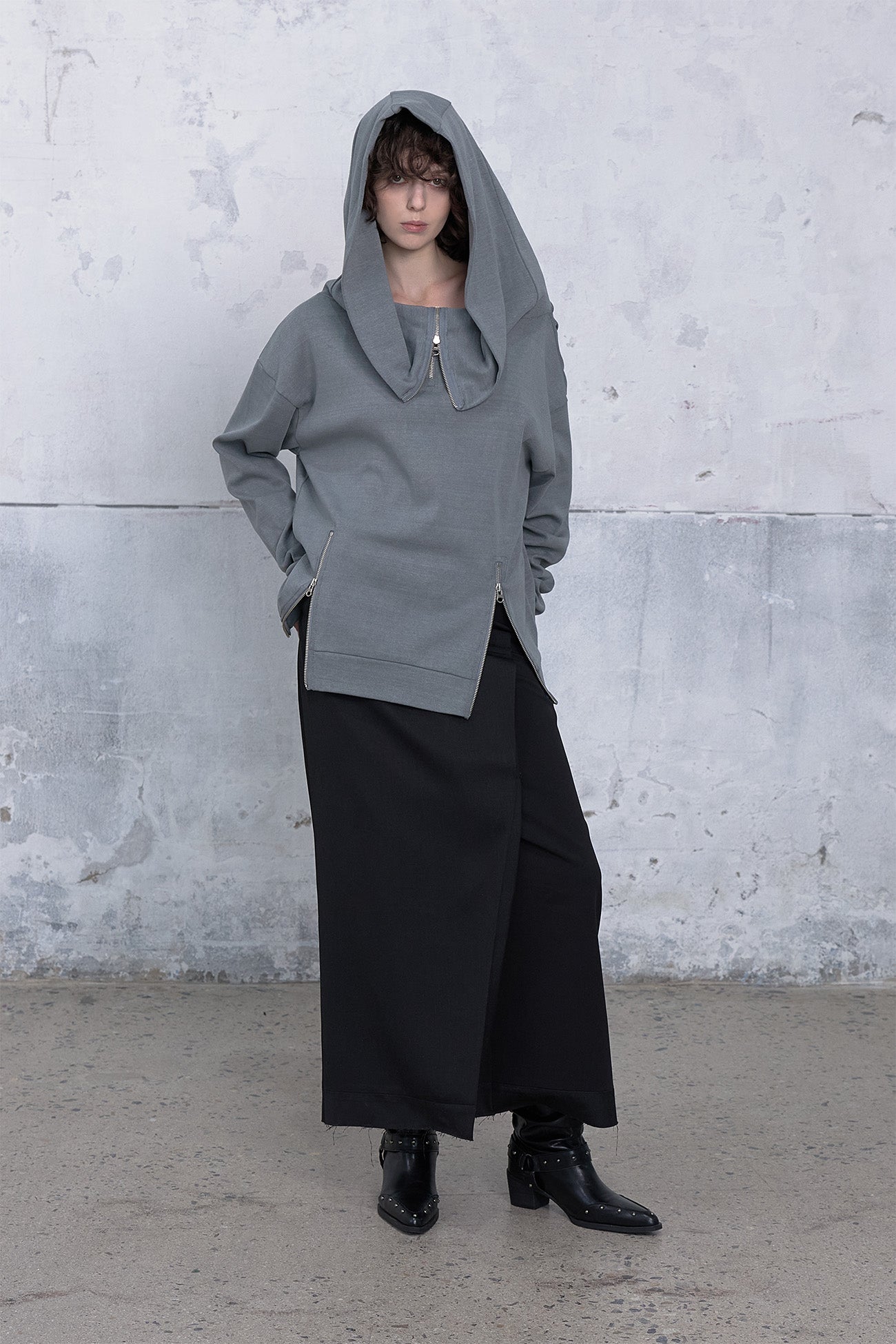 Deinet - Big Hooded Sweat Pullover (Charcoal) product image 5 | TRAB K-Fashion Australia