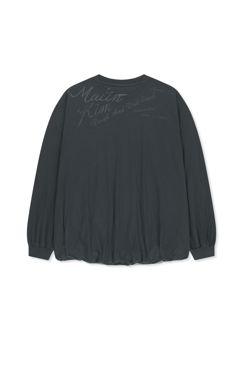Matin Kim - Blouson Hem Overfit Top (Charcoal) product image 2 | TRAB K-Fashion Australia
