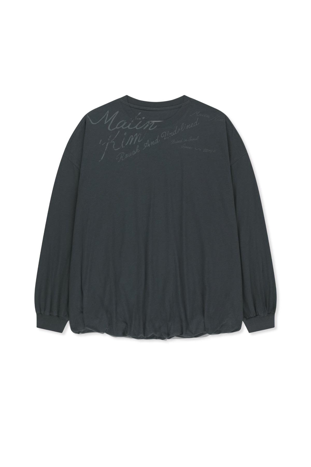Matin Kim - Blouson Hem Overfit Top (Charcoal) product image 2 | TRAB K-Fashion Australia