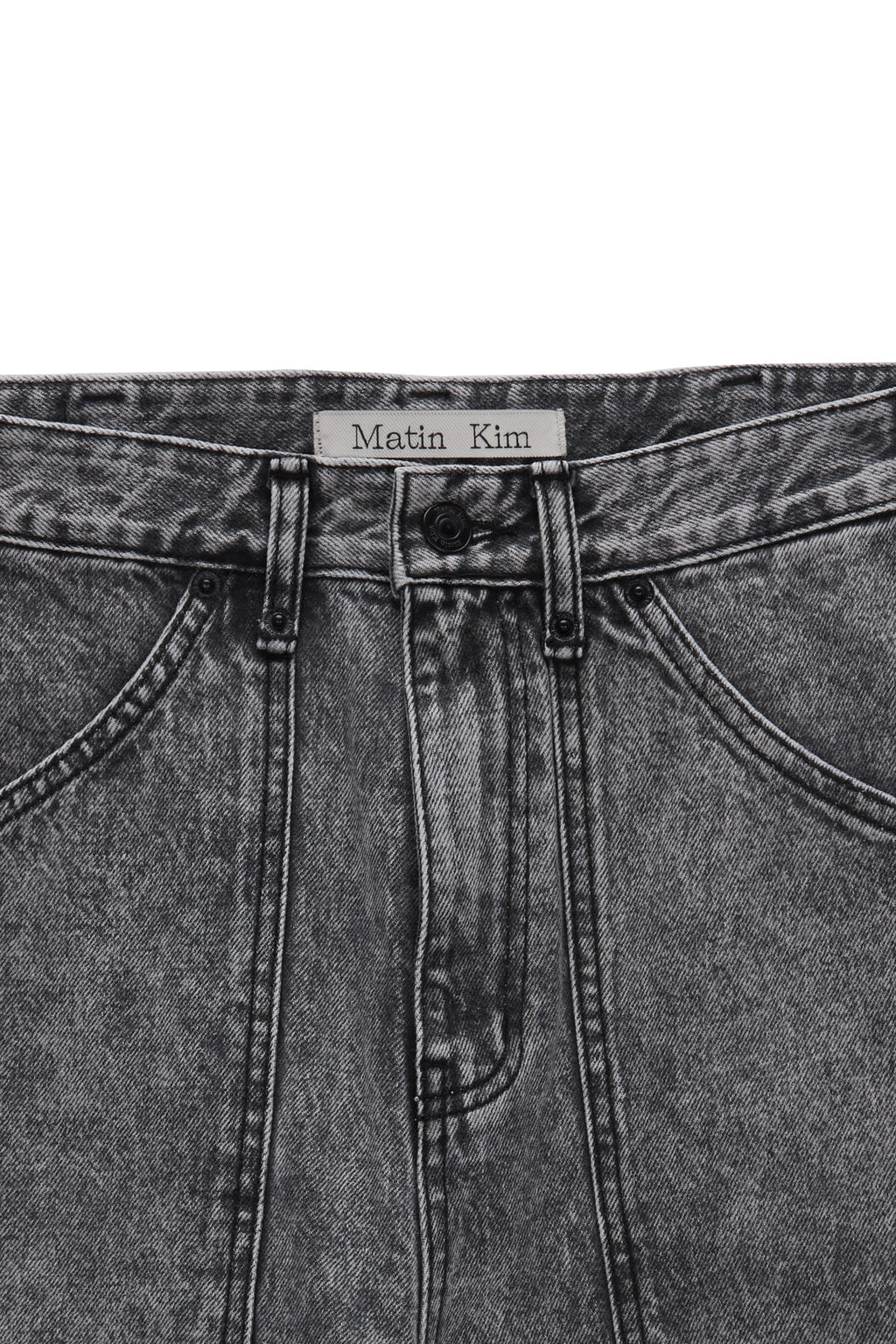 Matin Kim - Rivet Point Denim Pants (Black) product image 3 | TRAB K-Fashion Australia