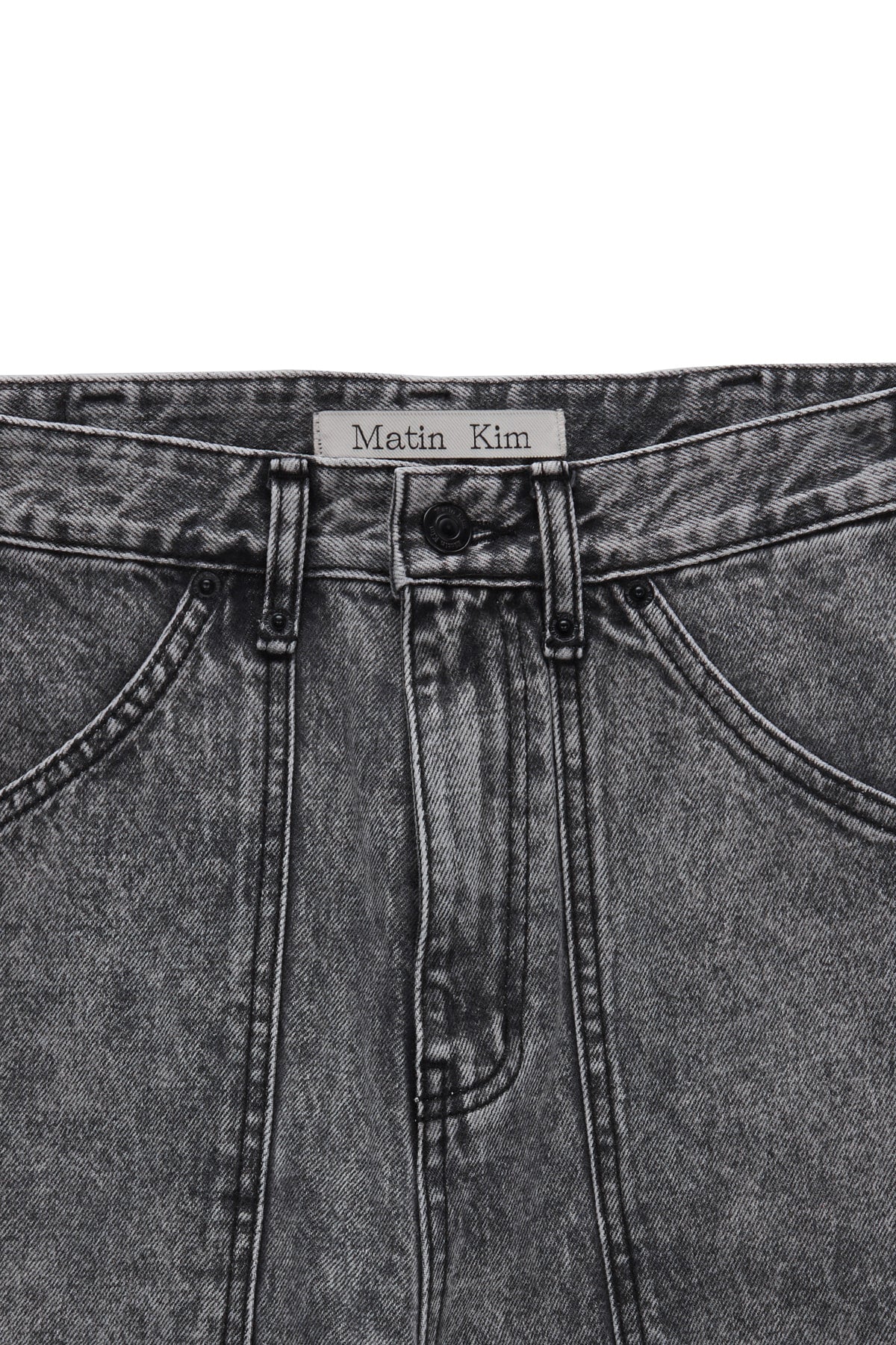 Matin Kim - Rivet Point Denim Pants (Black) product image 3 | TRAB K-Fashion Australia