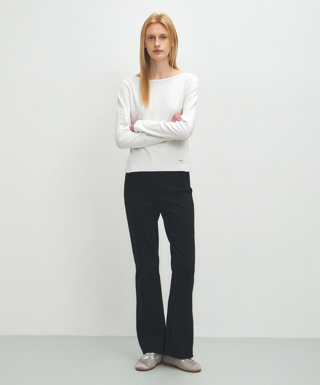Marithe & Francois Girbaud - Basic Scoop Back Long Sleeve (White) product image 5 | TRAB K-Fashion Australia