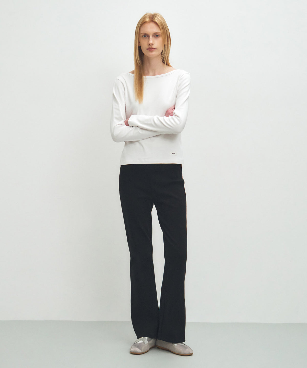Marithe & Francois Girbaud - Basic Scoop Back Long Sleeve (White) product image 5 | TRAB K-Fashion Australia