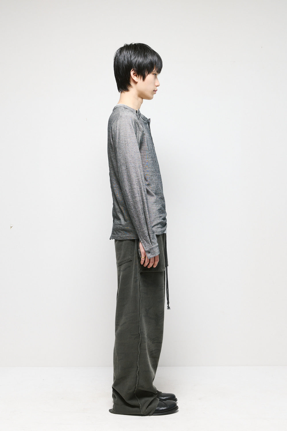 Hatchingroom - Triple Henley Neck Tee (Grey) product image 4 | TRAB K-Fashion Australia