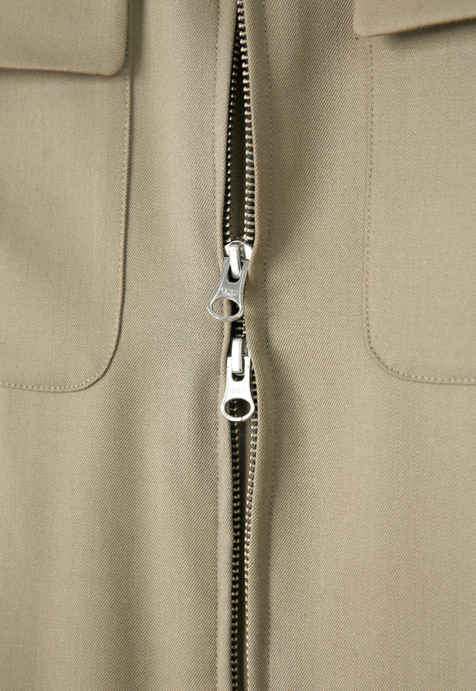 Tonywack - Super Fine Wool Double Pocket Zip Blouson (Beige) product image 12 | TRAB K-Fashion Australia