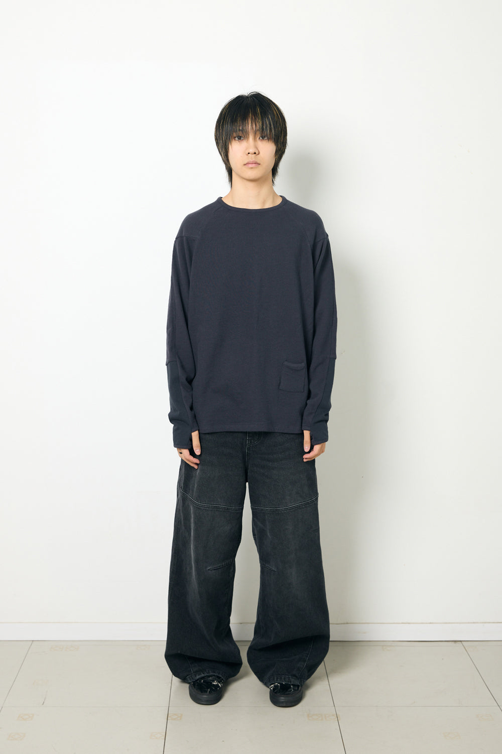 Hatchingroom - Incision Tee Blue (Charcoal) product image 7 | TRAB K-Fashion Australia