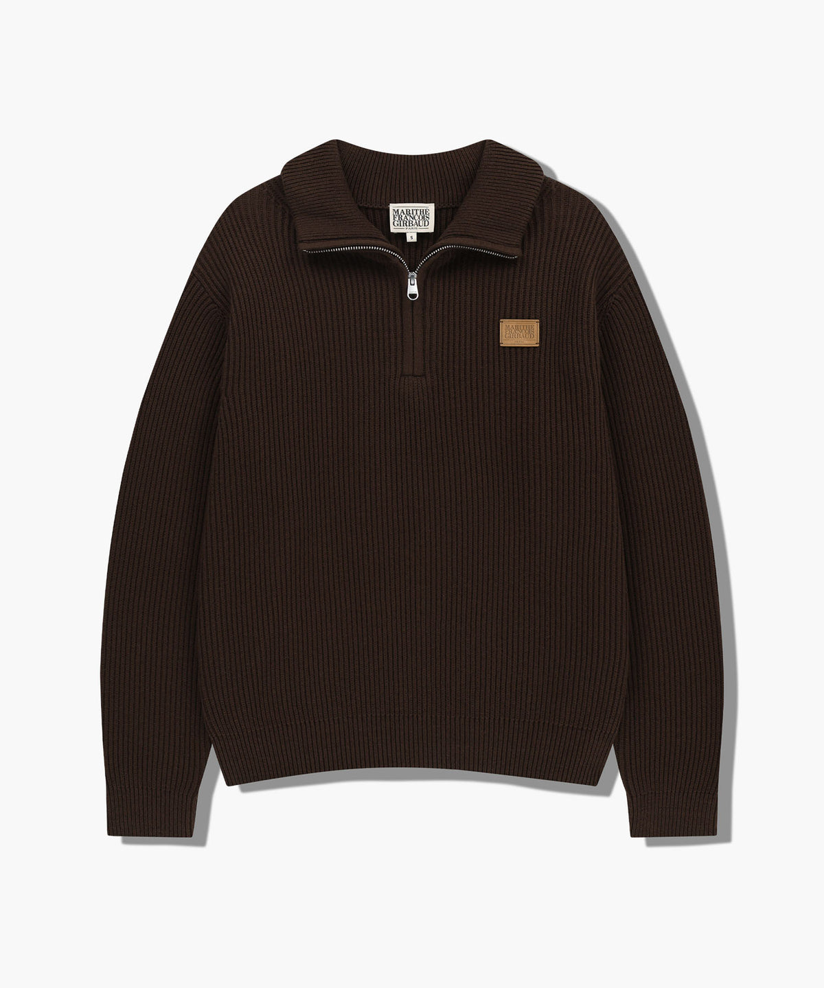 Marithe & Francois Girbaud - Half Neck Zipup Knit (Dark Brown) product image 6 | TRAB K-Fashion Australia