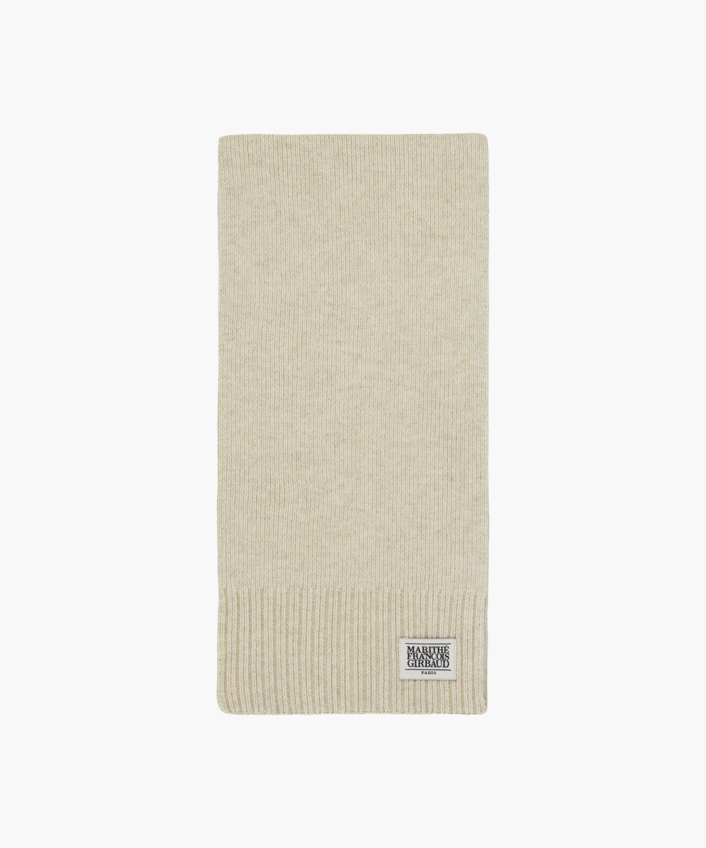 Marithe & Francois Girbaud - Classic Logo Knit Muffler (Light Beige) product image 2 | TRAB K-Fashion Australia