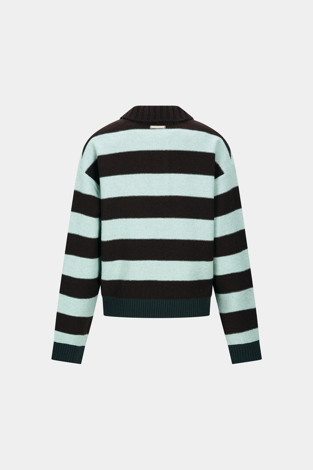 Andersson Bell - Bold Stripe Collar Sweater (Brown/Jade) product image 8 | TRAB K-Fashion Australia