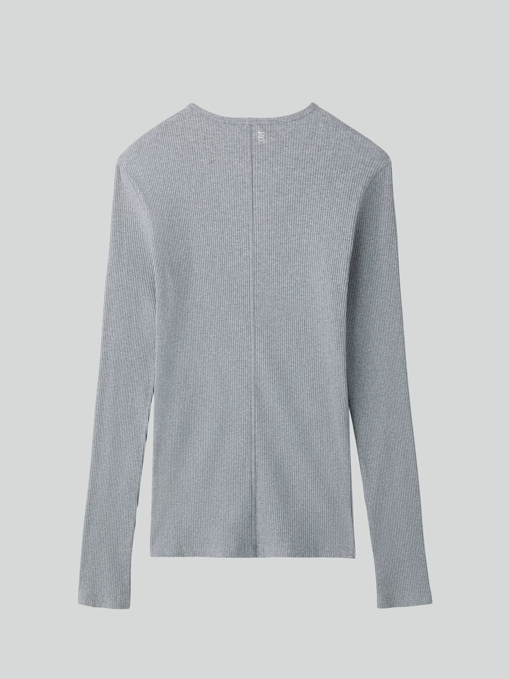 Recto - Ribbed Jersey Long-Sleeve Top (Melange Grey) product image 5 | TRAB K-Fashion Australia