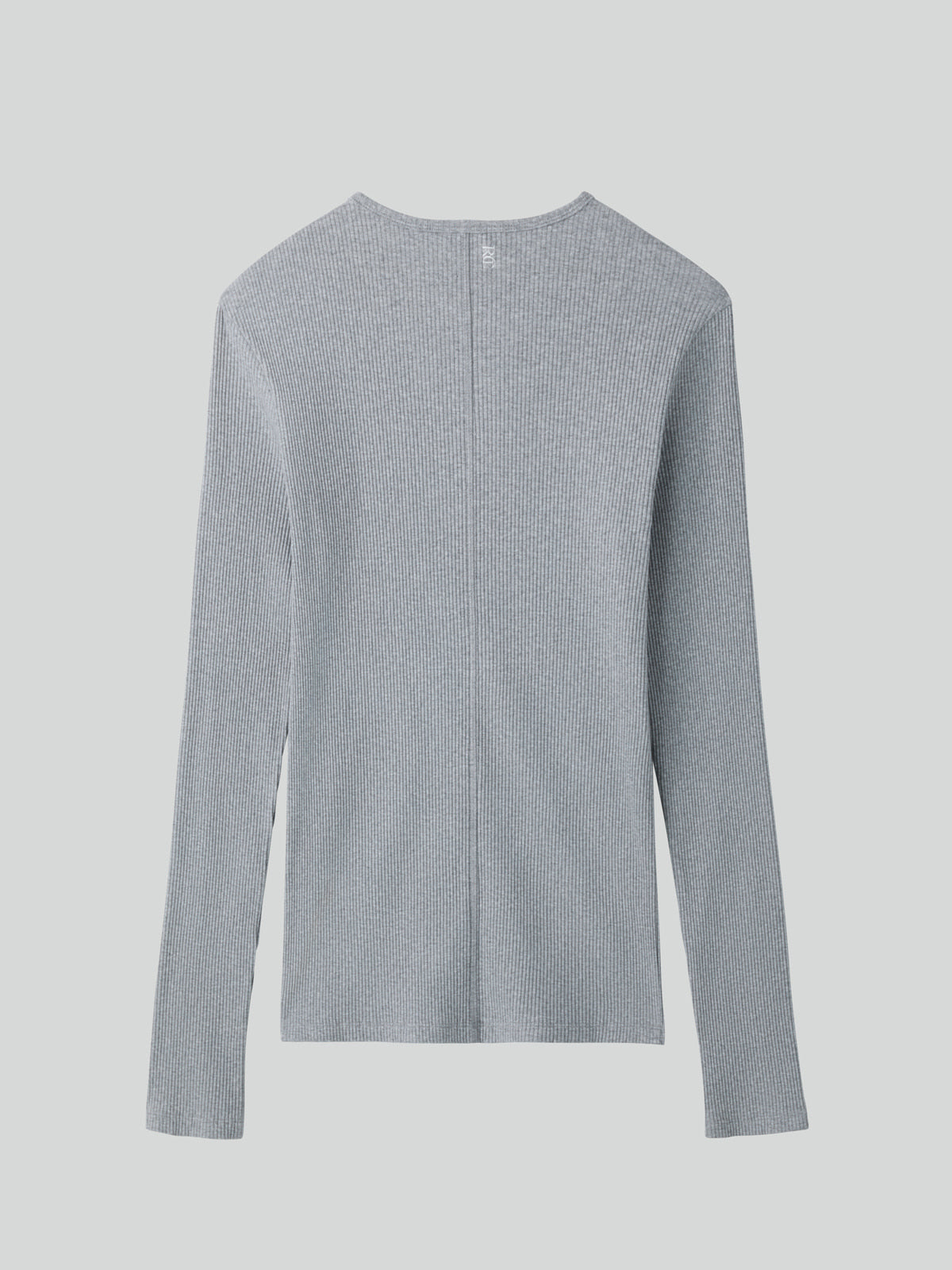 Recto - Ribbed Jersey Long-Sleeve Top (Melange Grey) product image 5 | TRAB K-Fashion Australia