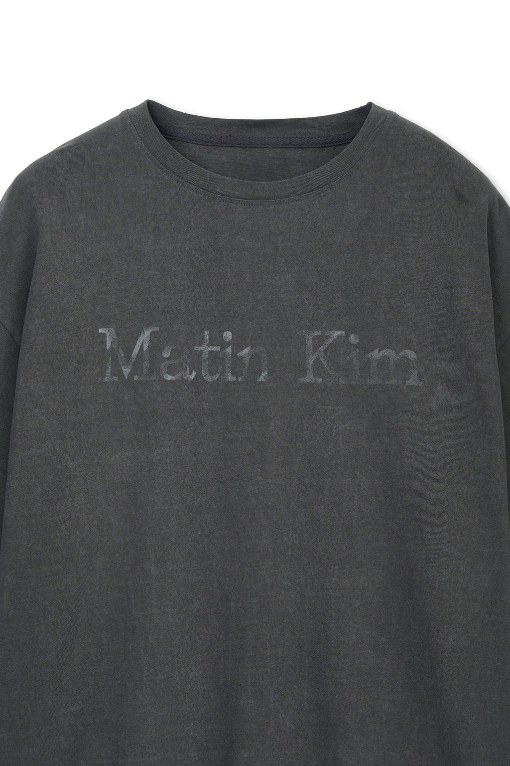 Matin Kim - Distressed Logo Top (Charcoal) product image 3 | TRAB K-Fashion Australia