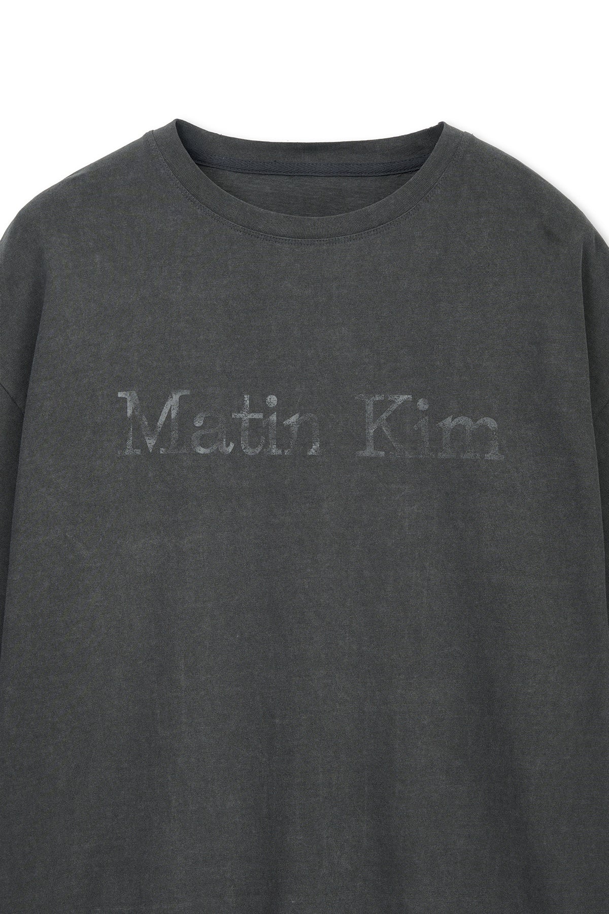 Matin Kim - Distressed Logo Top (Charcoal) product image 3 | TRAB K-Fashion Australia