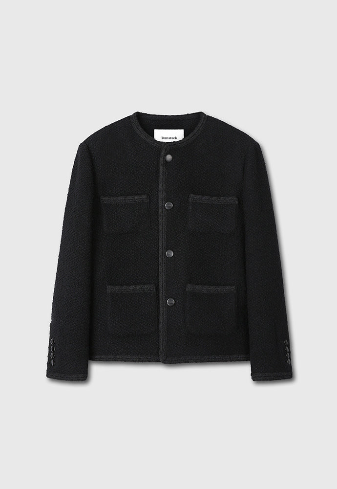Tonywack - Wool Blend Bouclé Tweed Jacket (Black) product image 6 | TRAB K-Fashion Australia