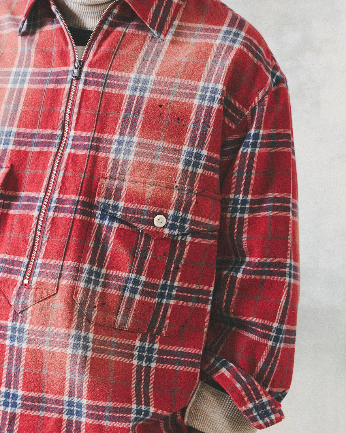 Eastlogue - Scout Pullover Shirts (Orange & Blue Check) product image 3 | TRAB K-Fashion Australia