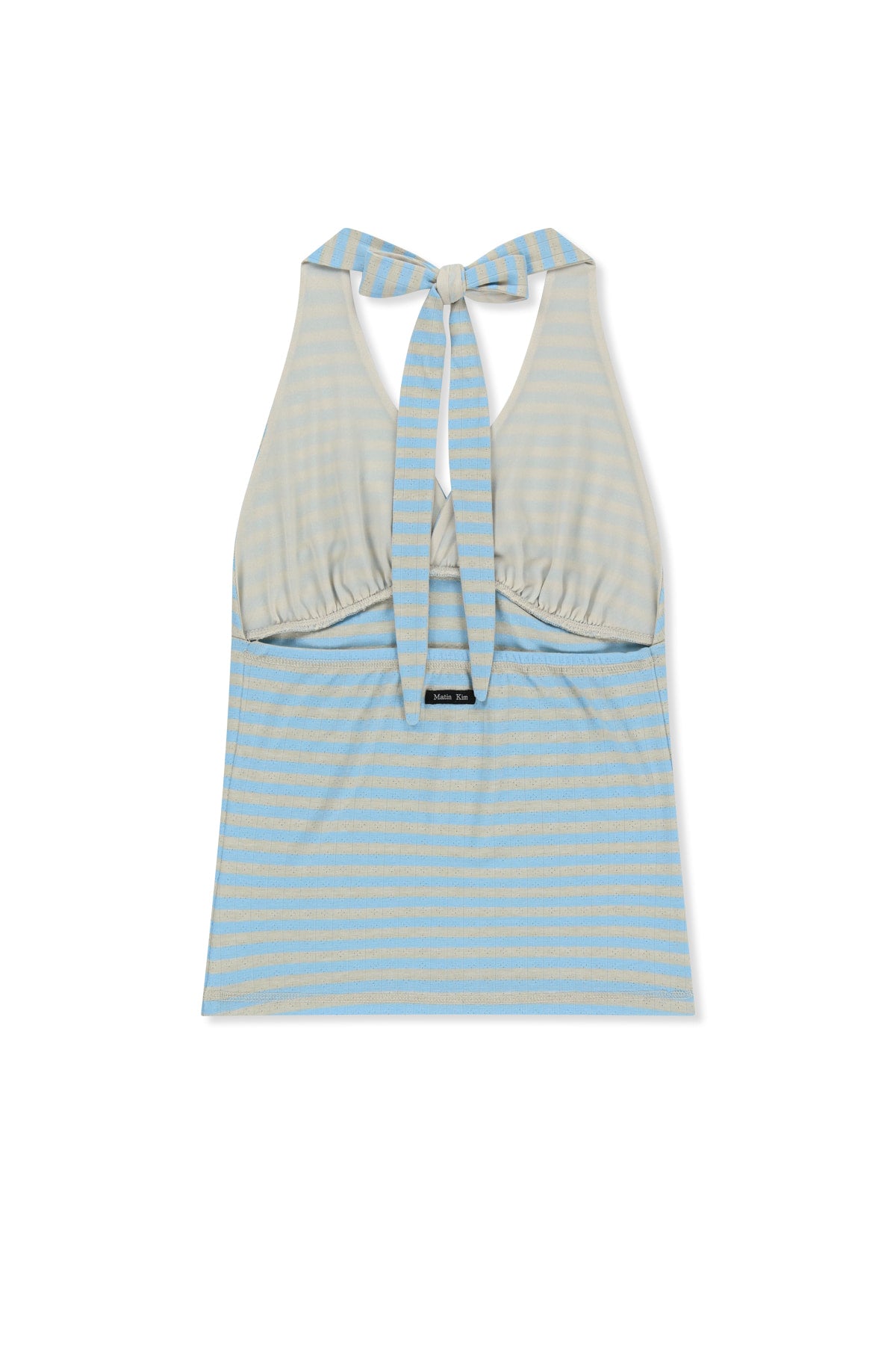 Matin Kim - Striped Halter Neck Top (Light Blue) product image 2 | TRAB K-Fashion Australia