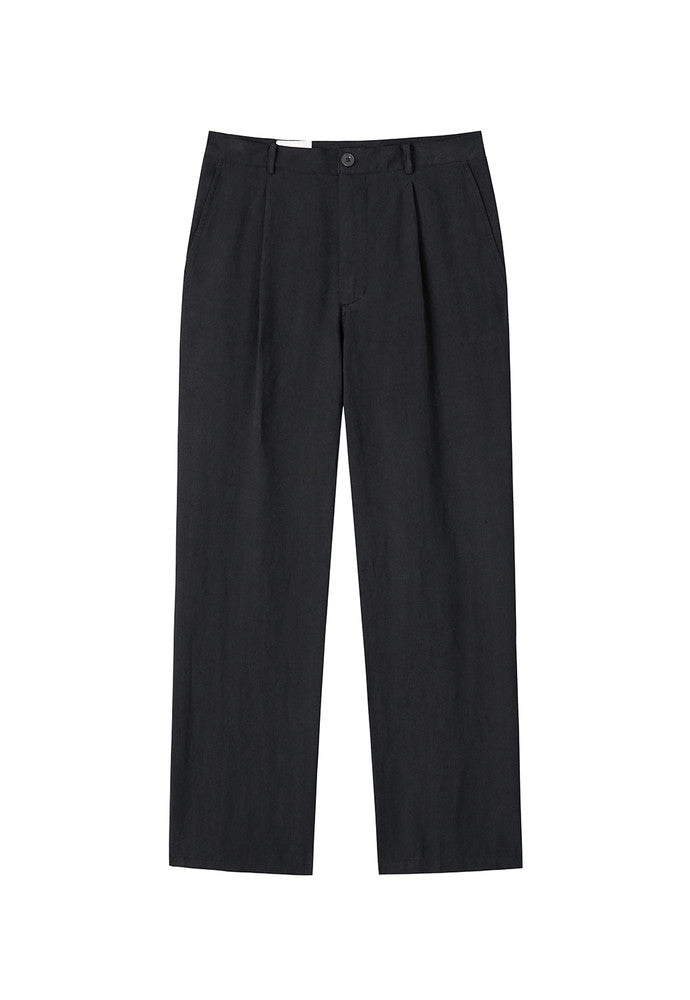 Art if acts - Linen One Tuck Pants (Black) product image 6 | TRAB K-Fashion Australia