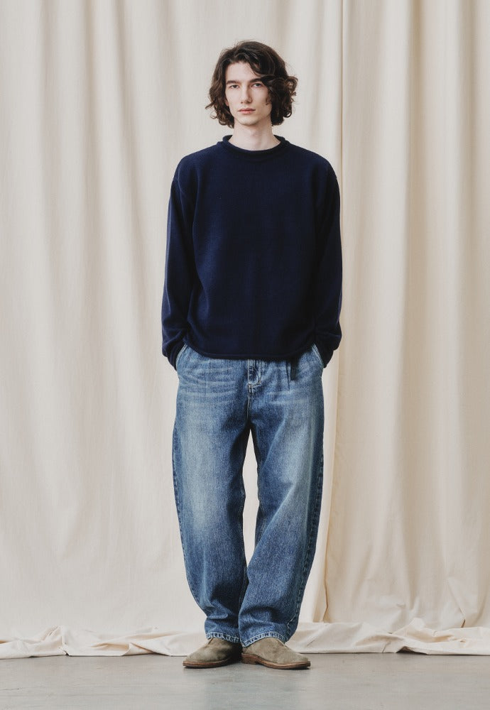 Art if acts - Ribbed Pullover Knit (Dark Navy) product image 1 | TRAB K-Fashion Australia