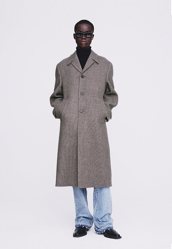 Tonywack - Caviar Wool Bal Collar Tailored Coat (Beige) product image 3 | TRAB K-Fashion Australia