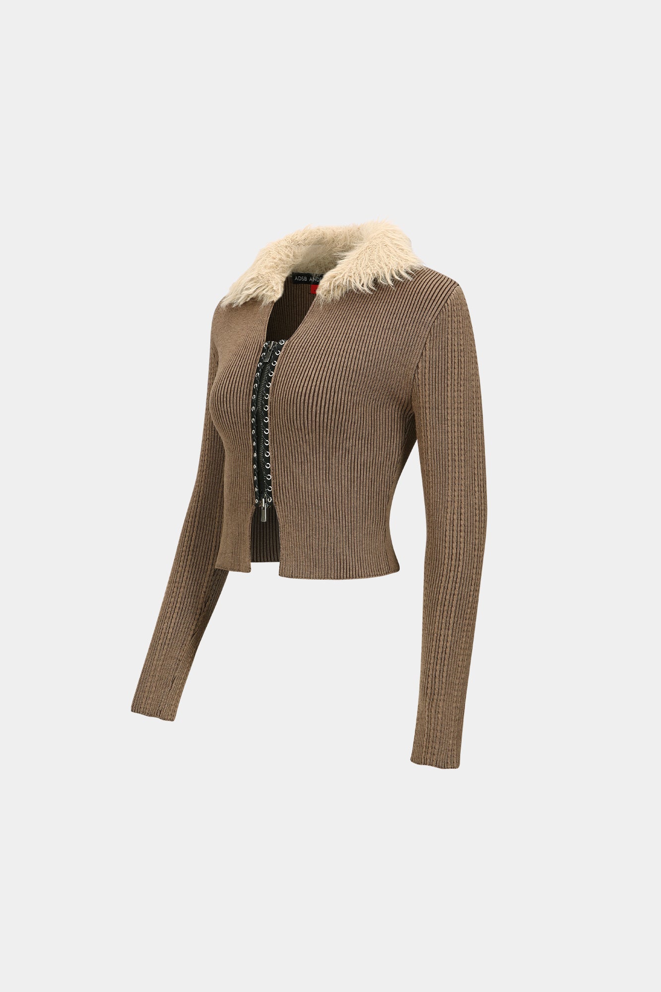 Andersson Bell - Lace-Up Knit Cardigan (Brown) product image 9 | TRAB K-Fashion Australia