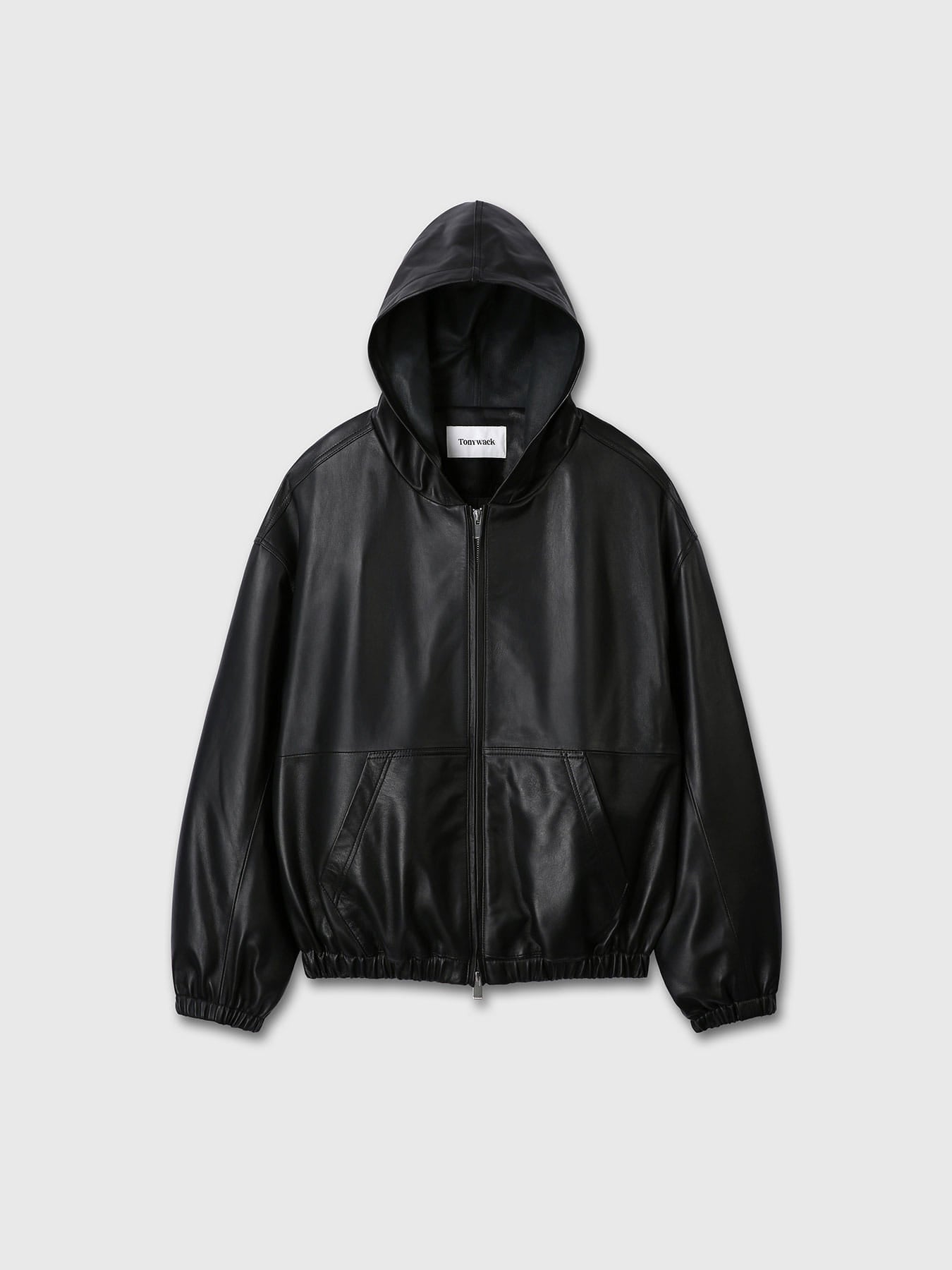 Tonywack - Nappa Leather Hoodie Jacket (Black) product image 11 | TRAB K-Fashion Australia