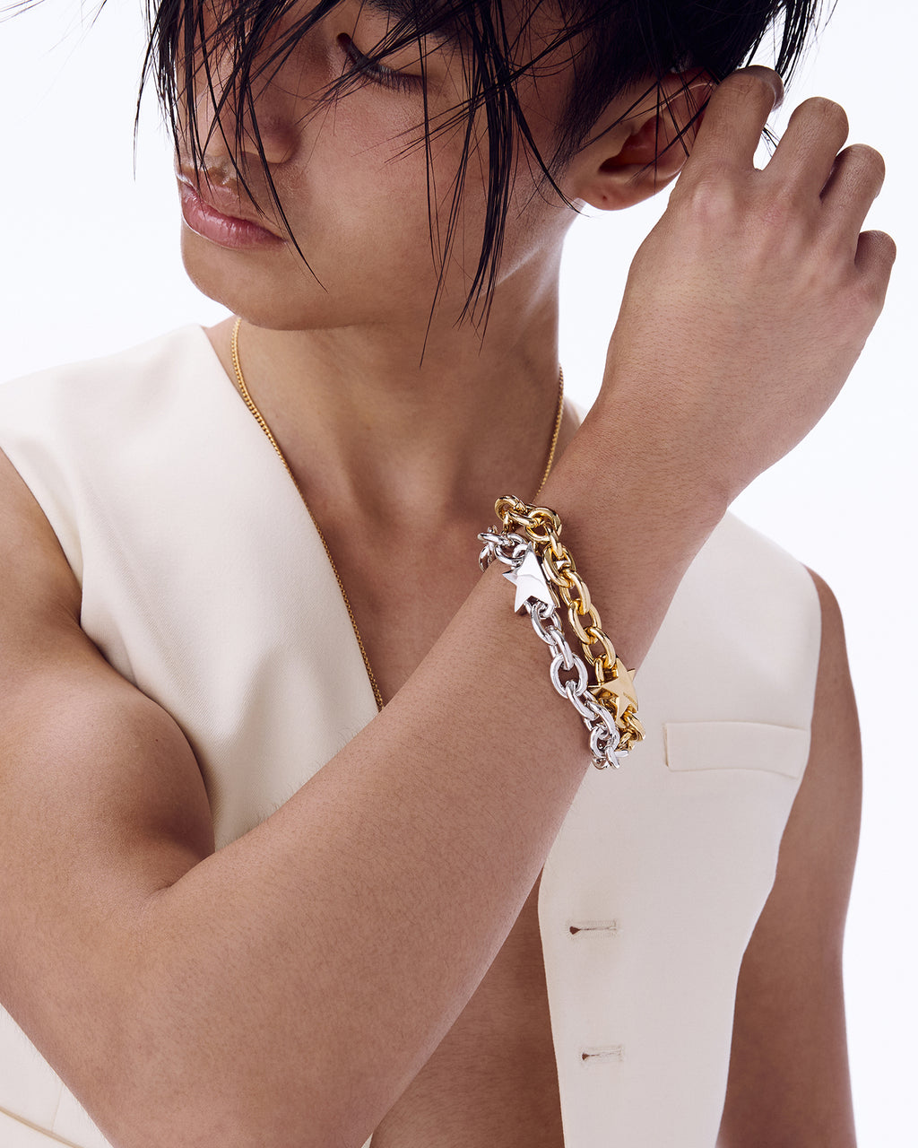 Numbering - Star Clasp Oval Chain Bracelet #5928 product image 1 | TRAB K-Fashion Australia