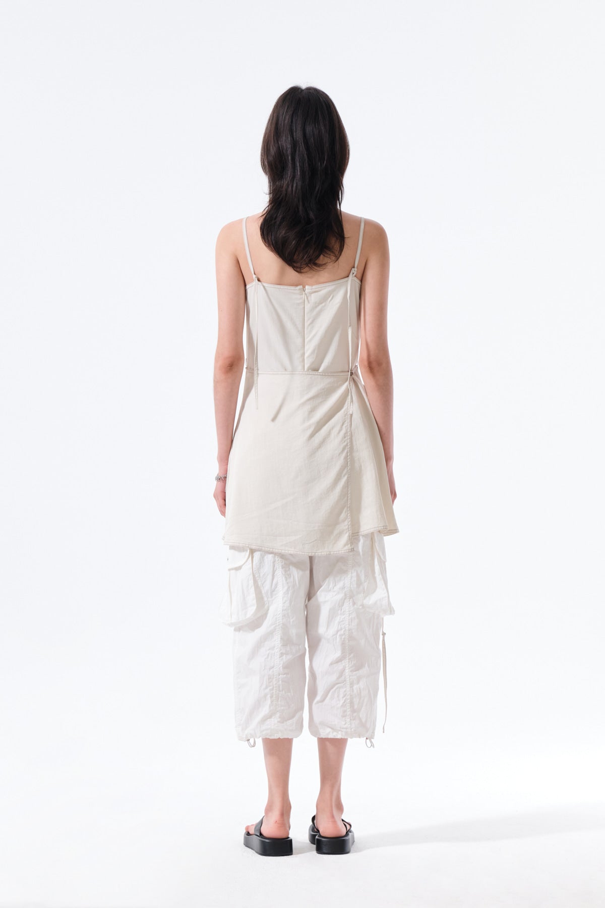 Matin Kim - Sleeveless Wrap Dress (Cream) product image 7 | TRAB K-Fashion Australia