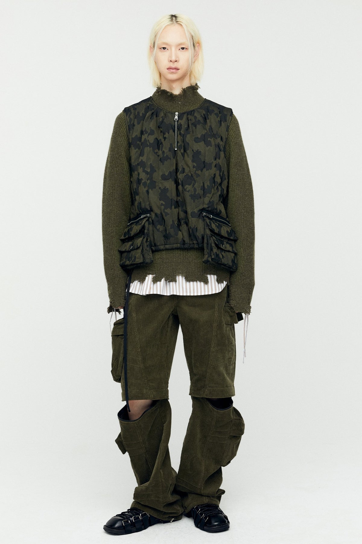 Andersson Bell - Camouflage Padded Turtle Vest (Green) product image 1 | TRAB K-Fashion Australia