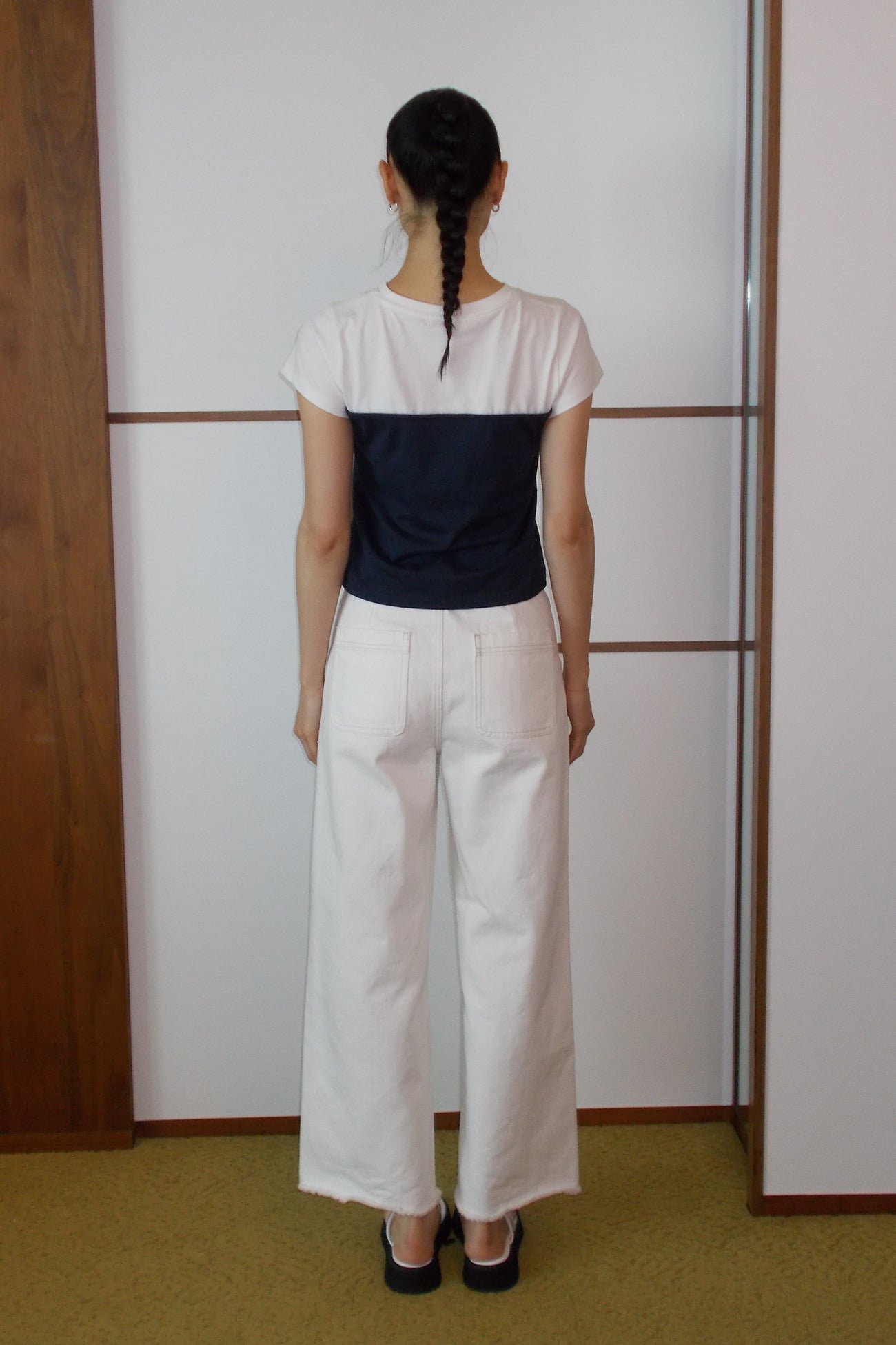 Deinet - Layered Contrast T-Shirt (White) product image 6 | TRAB K-Fashion Australia