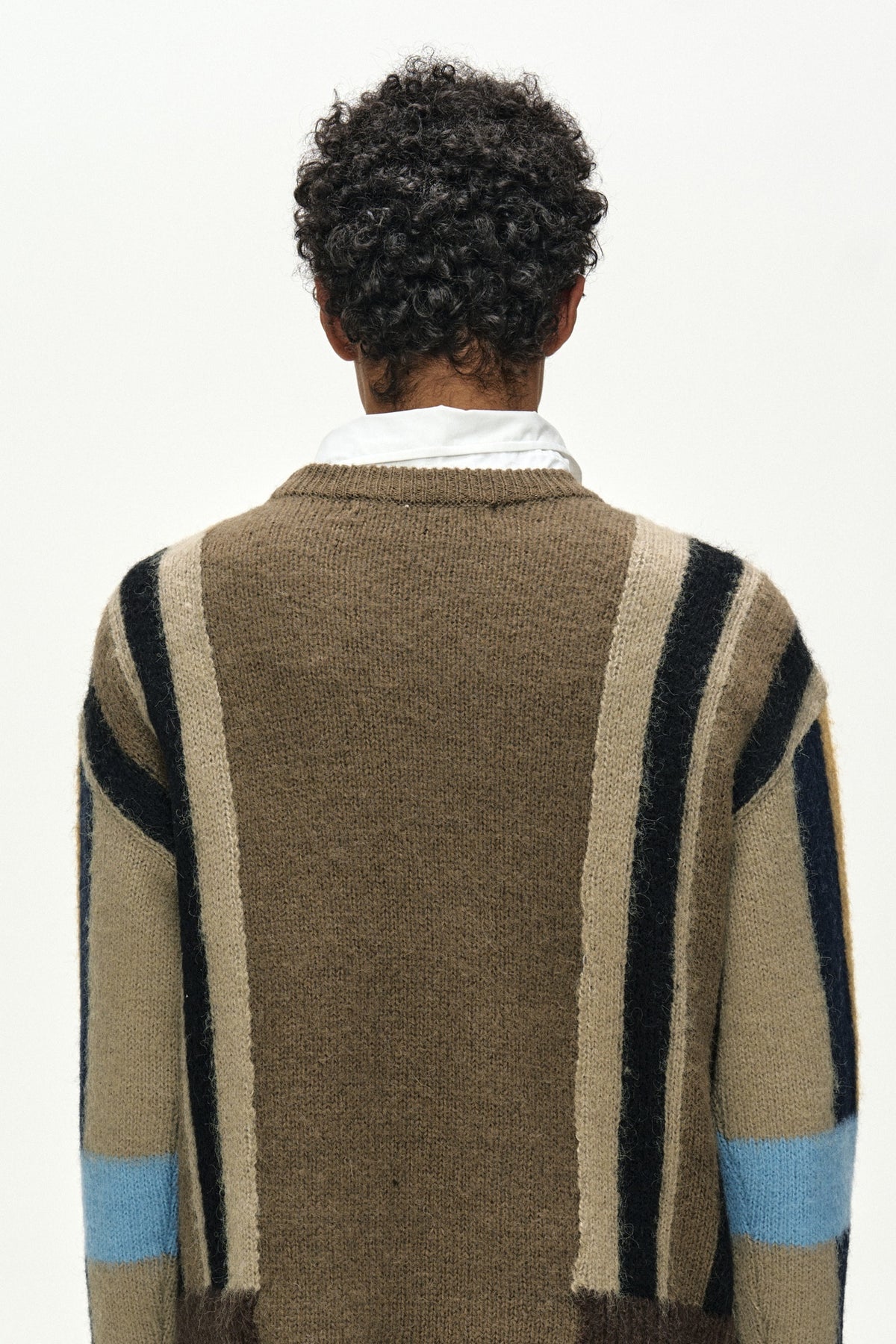 Andersson Bell - Layered Stripe Intarisa Crew Neck Sweater (Camel) product image 5 | TRAB K-Fashion Australia