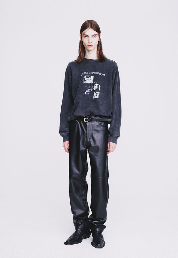 Tonywack - Crime Dept. Garment-Dyeing Sweatshirt (Faded Charcoal) product image 5 | TRAB K-Fashion Australia