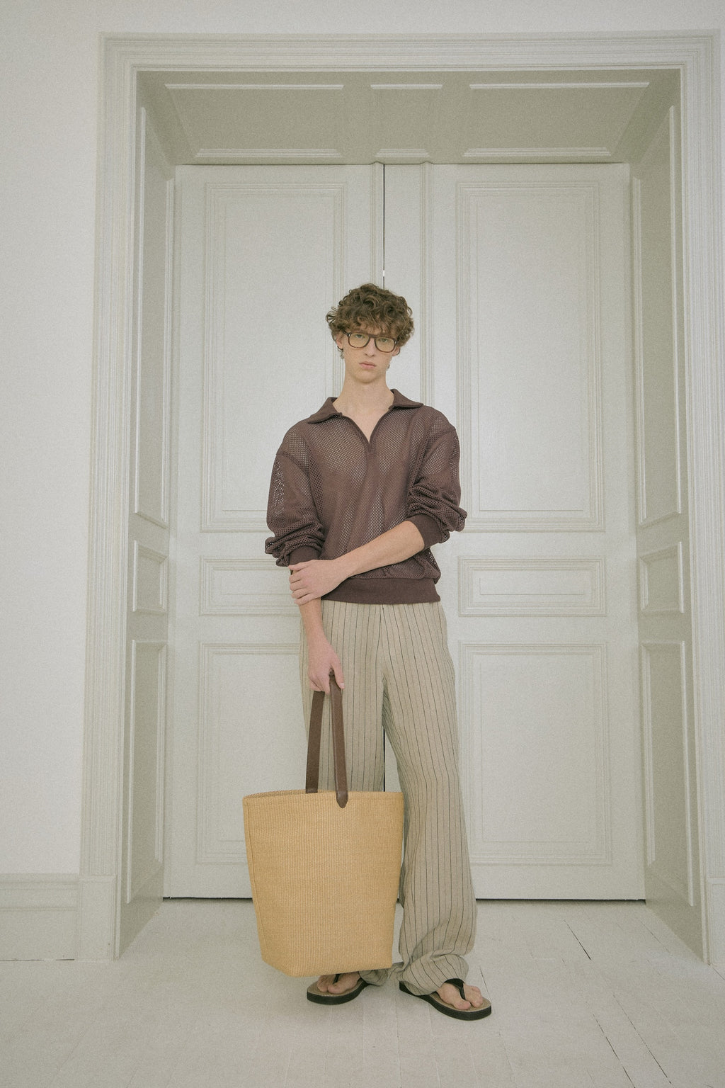 Stu - Stripe Linen Pants (Beige) product image 6 | TRAB K-Fashion Australia