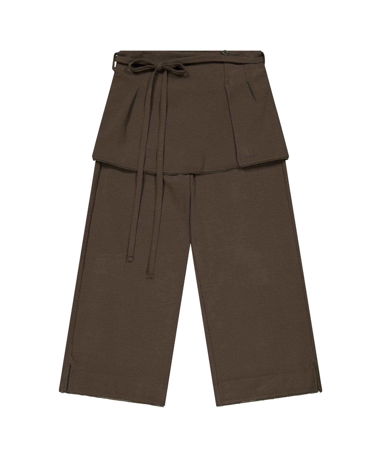 Coyseio - Soft Cropped Skirt Pants (Brown) product image 1 | TRAB K-Fashion Australia