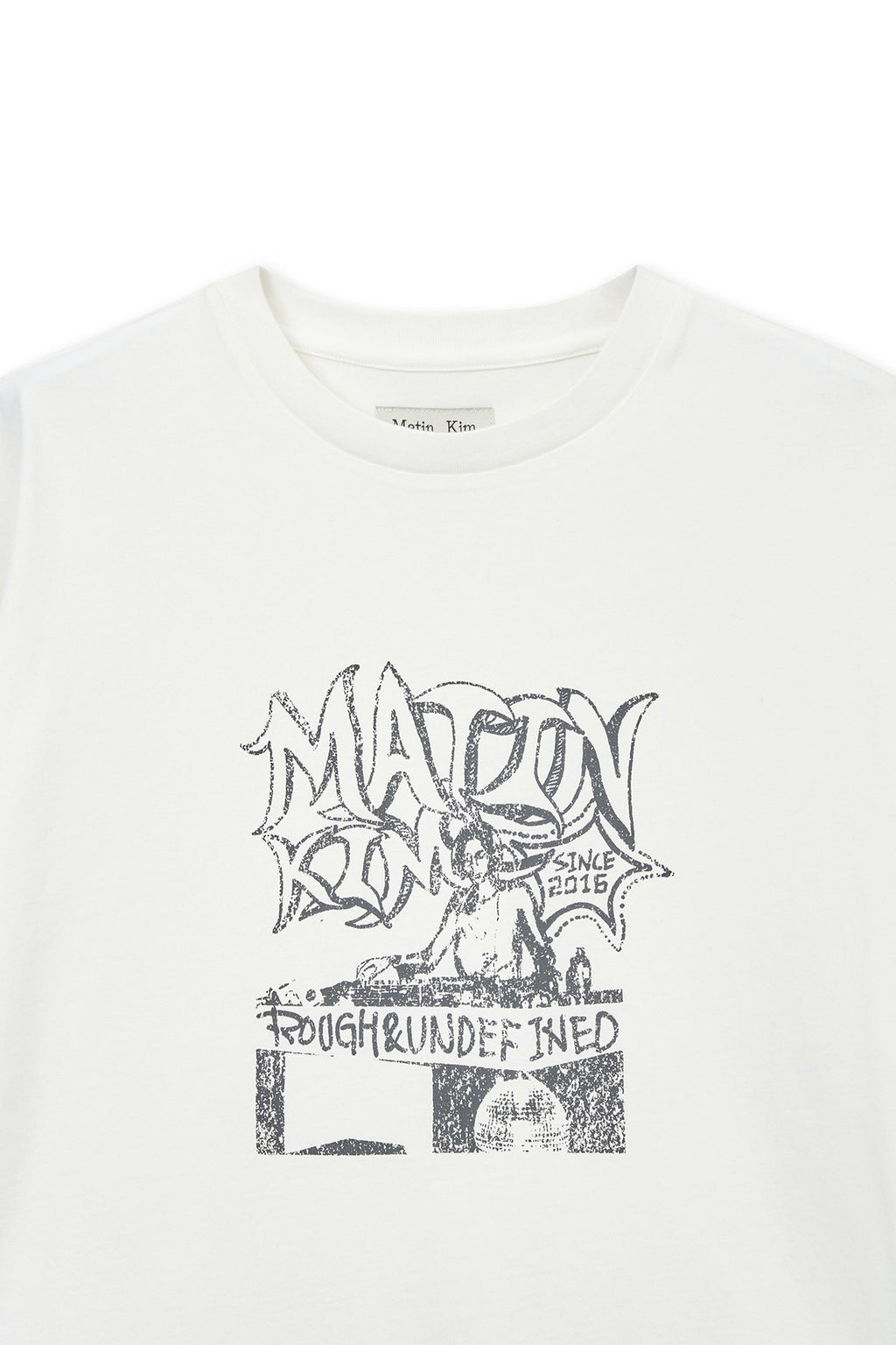 Matin Kim - Vintage Graffiti Artwork Top (White) product image 3 | TRAB K-Fashion Australia