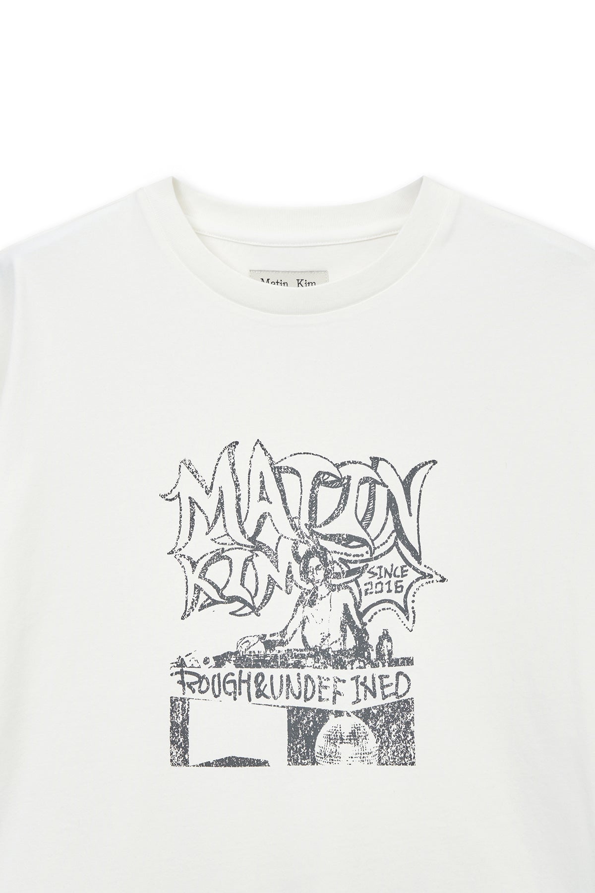 Matin Kim - Vintage Graffiti Artwork Top (White) product image 3 | TRAB K-Fashion Australia
