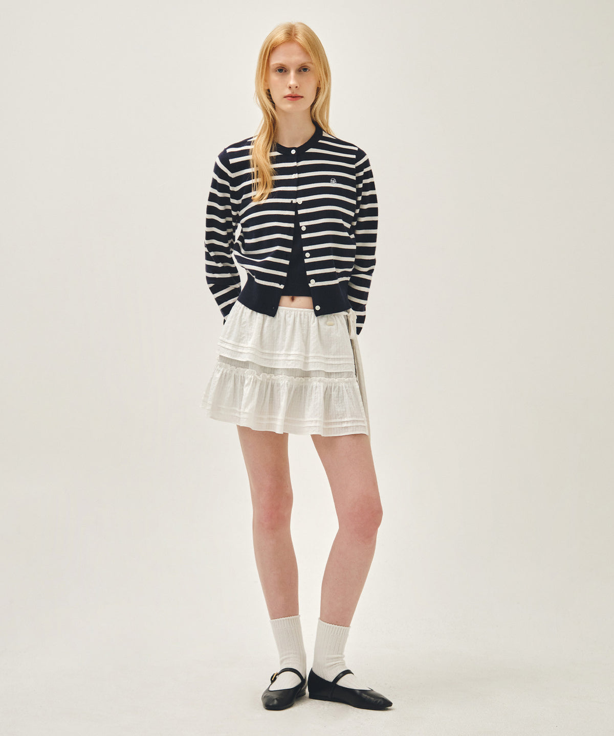 Marithe & Francois Girbaud - Basic Knit Cardigan Setup (Navy) product image 5 | TRAB K-Fashion Australia