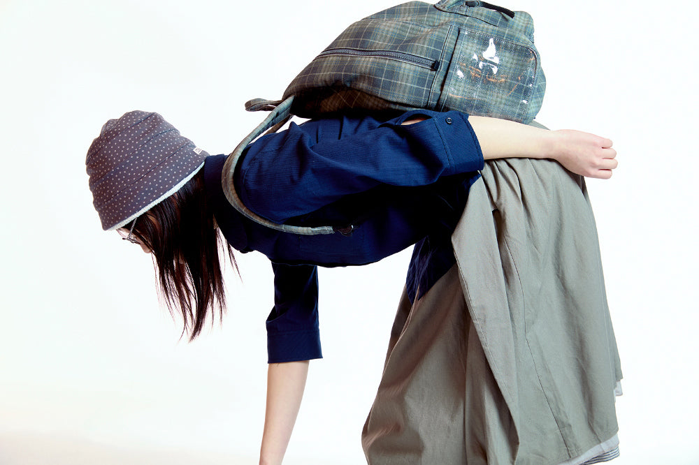 Coyseio - Chunky Sweat Check Backpack (Khaki) product image 4 | TRAB K-Fashion Australia