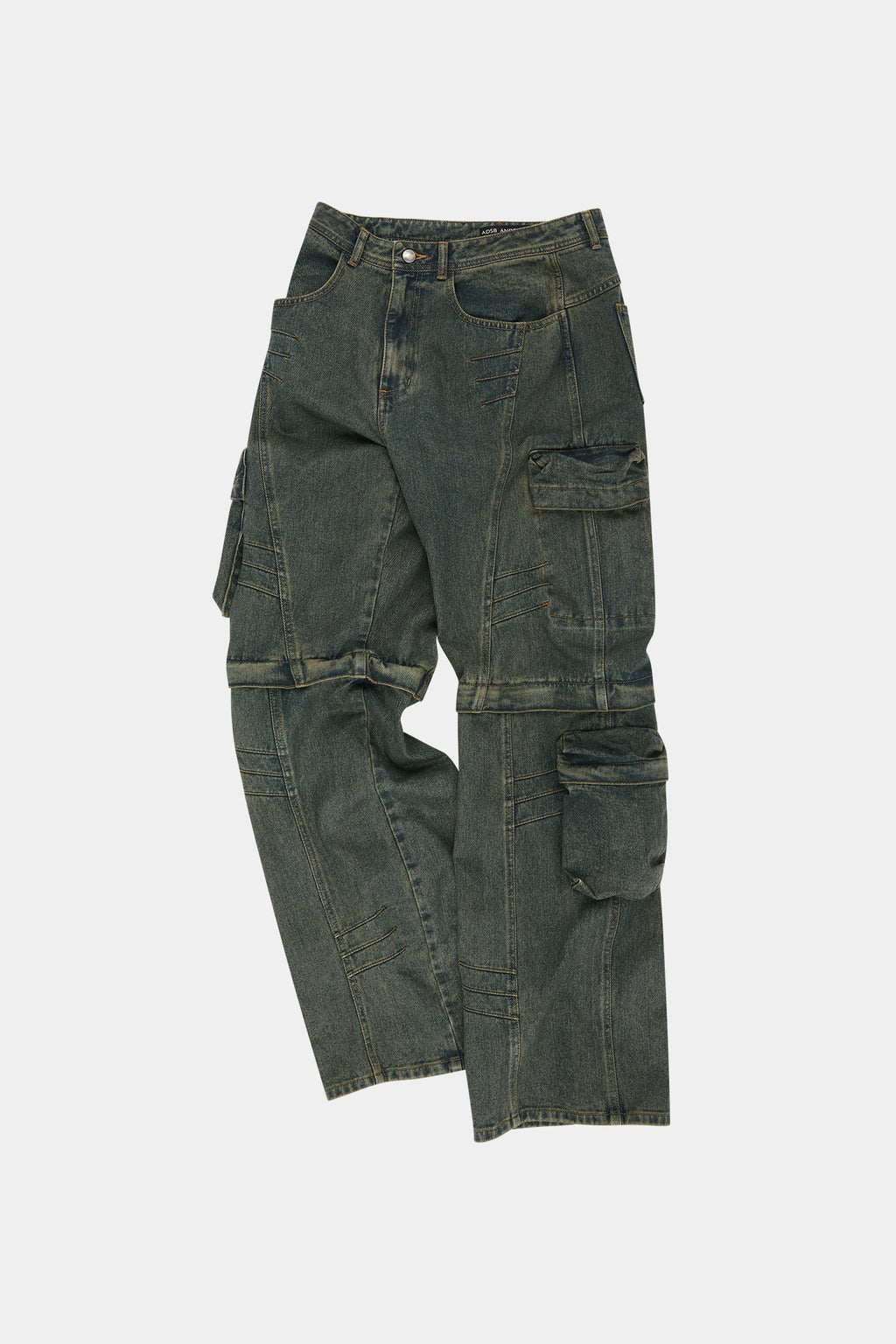 Andersson Bell - Cargo Coated Wide-Leg Jeans (Army Green) product image 7 | TRAB K-Fashion Australia
