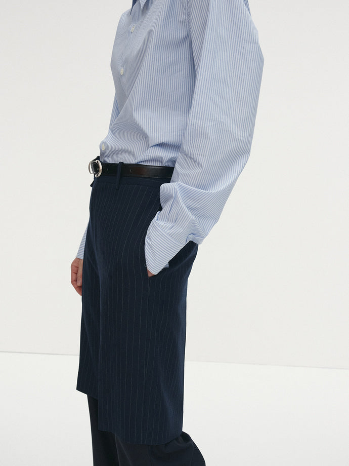 Tonywack - Cut Out Stripe Cotton Shirt (Sky Blue Stripe) product image 4 | TRAB K-Fashion Australia