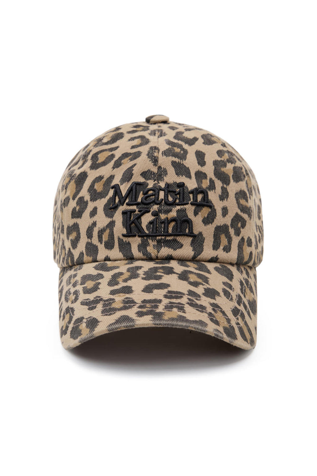 Matin Kim - Matin Leopard Volume Logo Ball Cap (Dark Beige) product image 1 | TRAB K-Fashion Australia