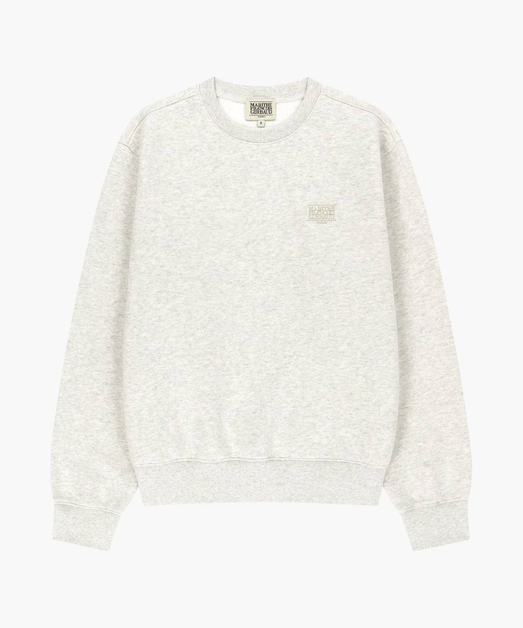 Marithe & Francois Girbaud - Small Classic Logo Oversized Sweatshirt (brushed) (Oatmeal) product image 5 | TRAB K-Fashion Australia